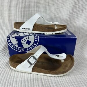 Birkenstock thong sandal Gizeh BS White sole size 40 women's 9